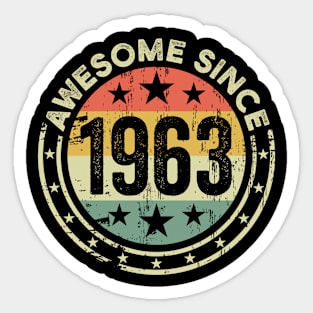 Awesome Since 1963 - 60th Birthday Sticker